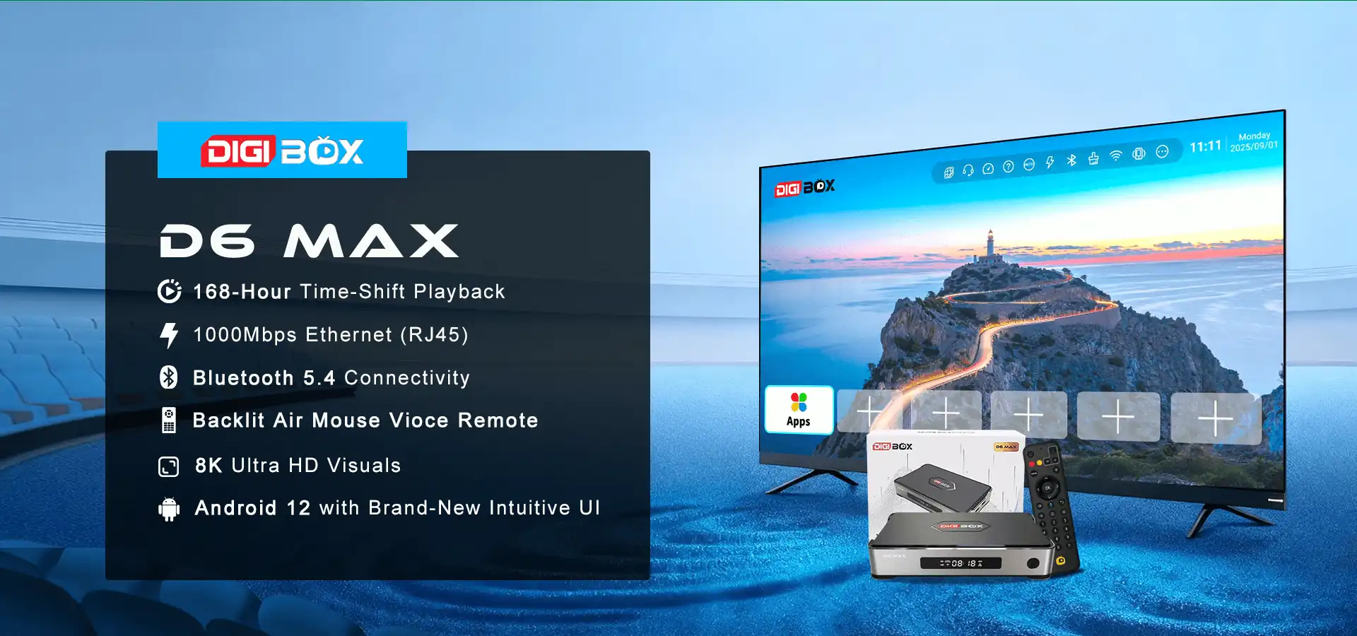 DIGIBOX Official Online Store | 2026 D6 MAX Smart TV Box for